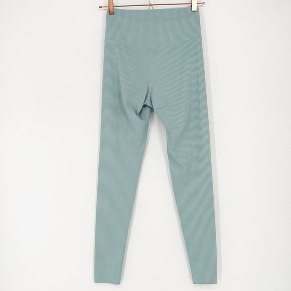 Girlfriend Collective Ribbed High Rise Compressive Legging in Mist - Picture 7 of 7